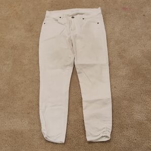 LOFT Women's Cream Skinny Jeans